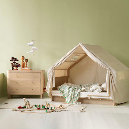 Camp Novel 2in1 Babybett 60x120cm &amp; Bett 120x200 cm, Eiche