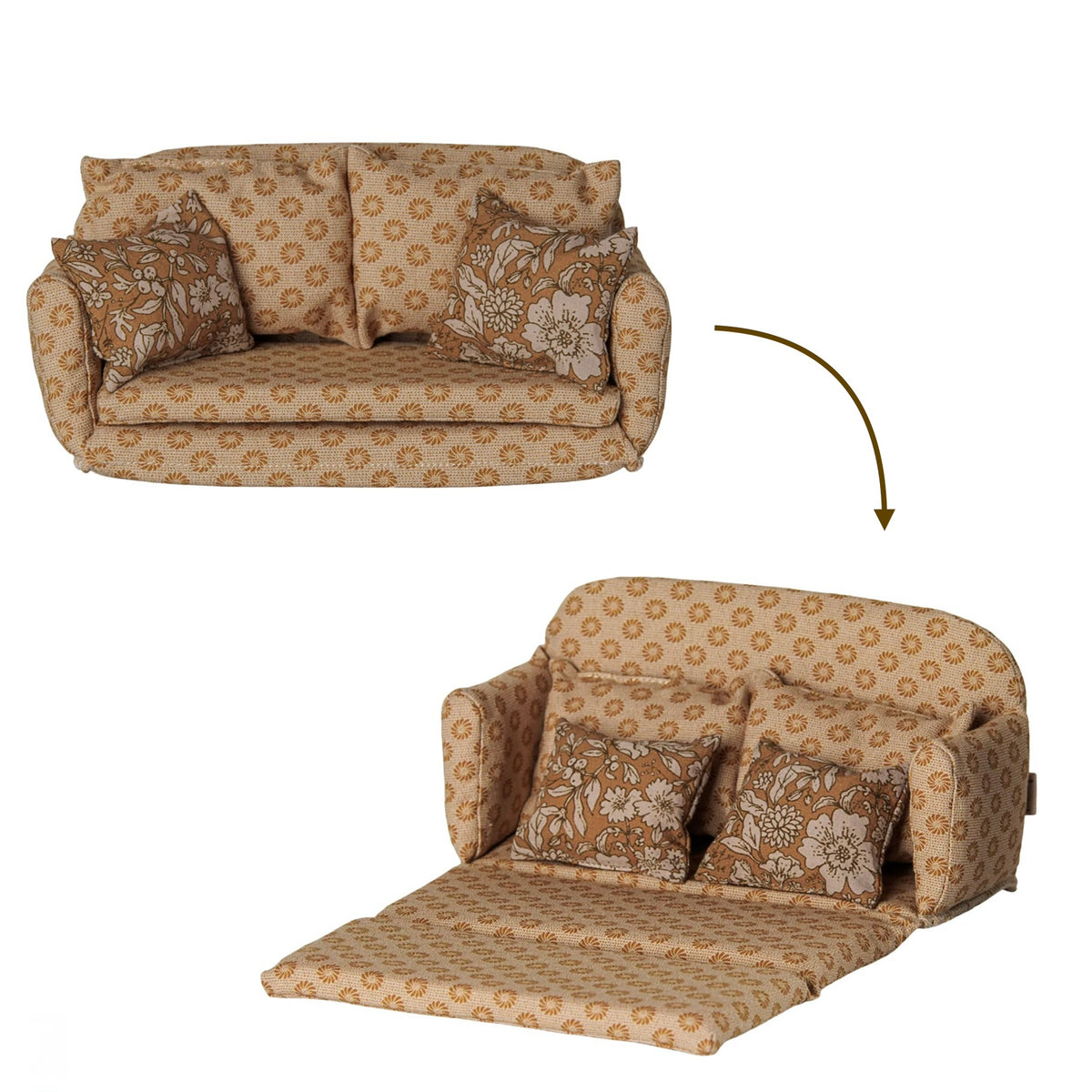 Schlafsofa Sofa, Maus - ocker