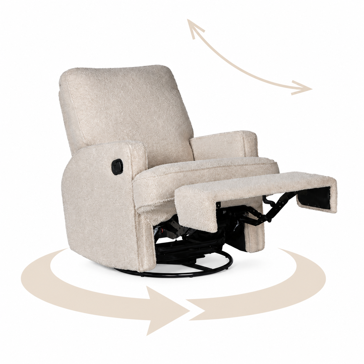 Stillsessel Swivel &amp; Gliding Recliner 01 - Teddy Taupe