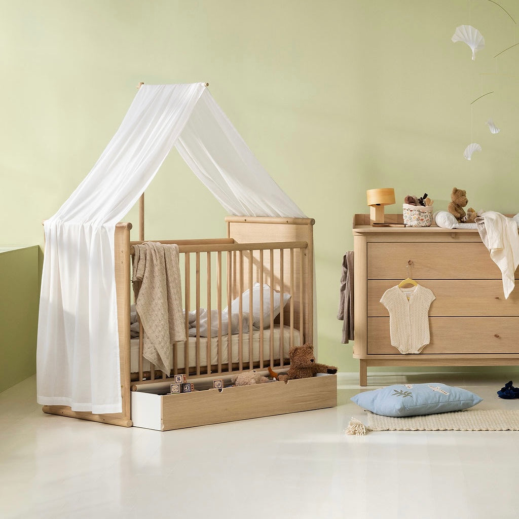 Camp Novel 2in1 Babybett 60x120cm &amp; Bett 120x200 cm, Eiche