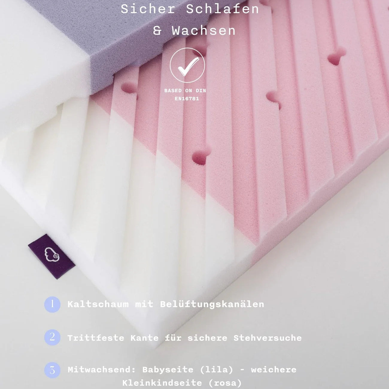 Matratze Polarstern für das 4-in-1 Babybett Nani x Träumeland