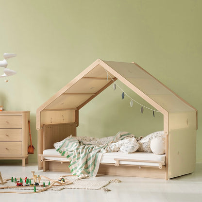 Camp Novel 2in1 Babybett 60x120cm &amp; Bett 120x200 cm, Eiche