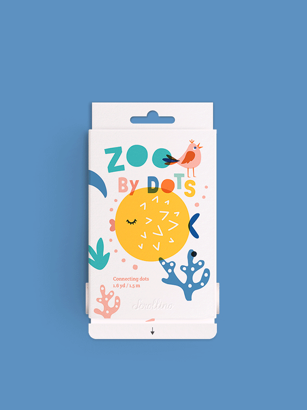 Interaktives Malbuch "Zoo by Dots" zum Vor- und Zurückspulen 1,5m