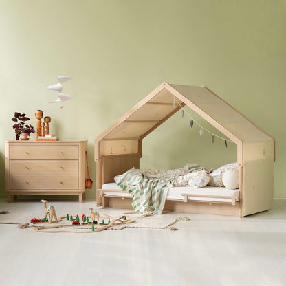Camp Novel 2in1 Babybett 60x120cm &amp; Bett 120x200 cm, Eiche