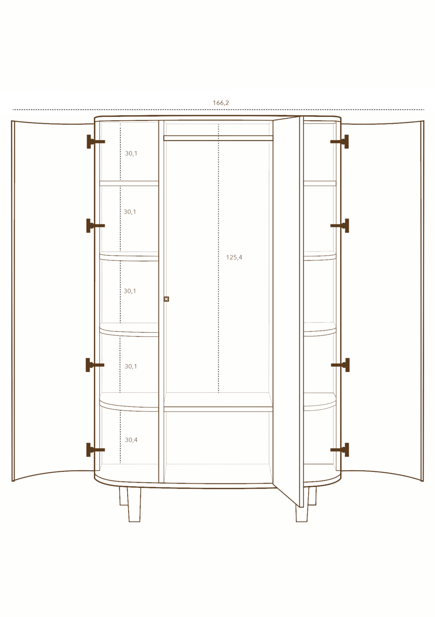 Kleiderschrank  KAI - Smoked Oak