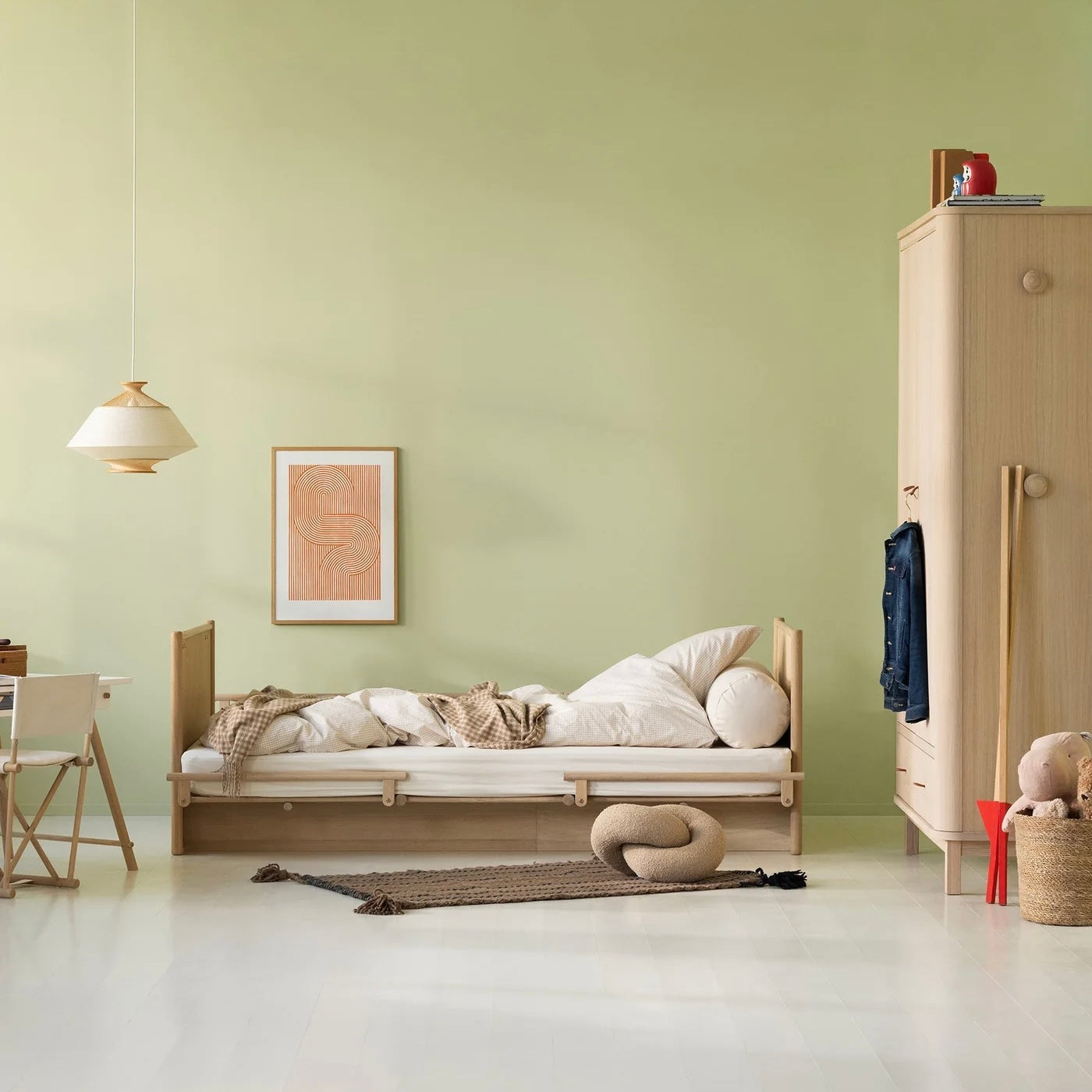 Camp Novel 2in1 Babybett 60x120cm &amp; Bett 120x200 cm, Eiche
