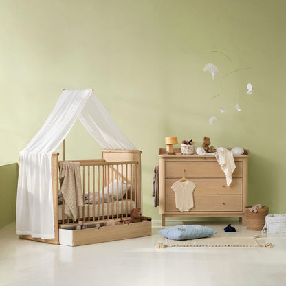 Camp Novel 2in1 Babybett 60x120cm &amp; Bett 120x200 cm, Eiche