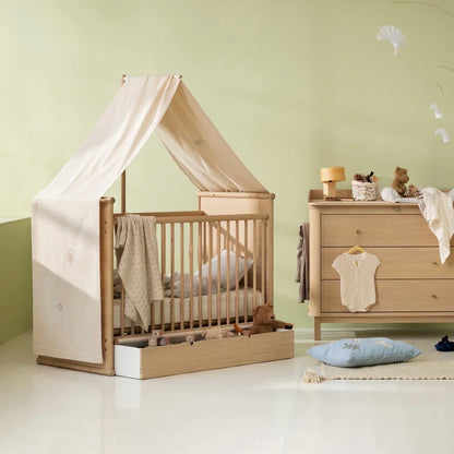 Camp Novel 2in1 Babybett 60x120cm &amp; Bett 120x200 cm, Eiche
