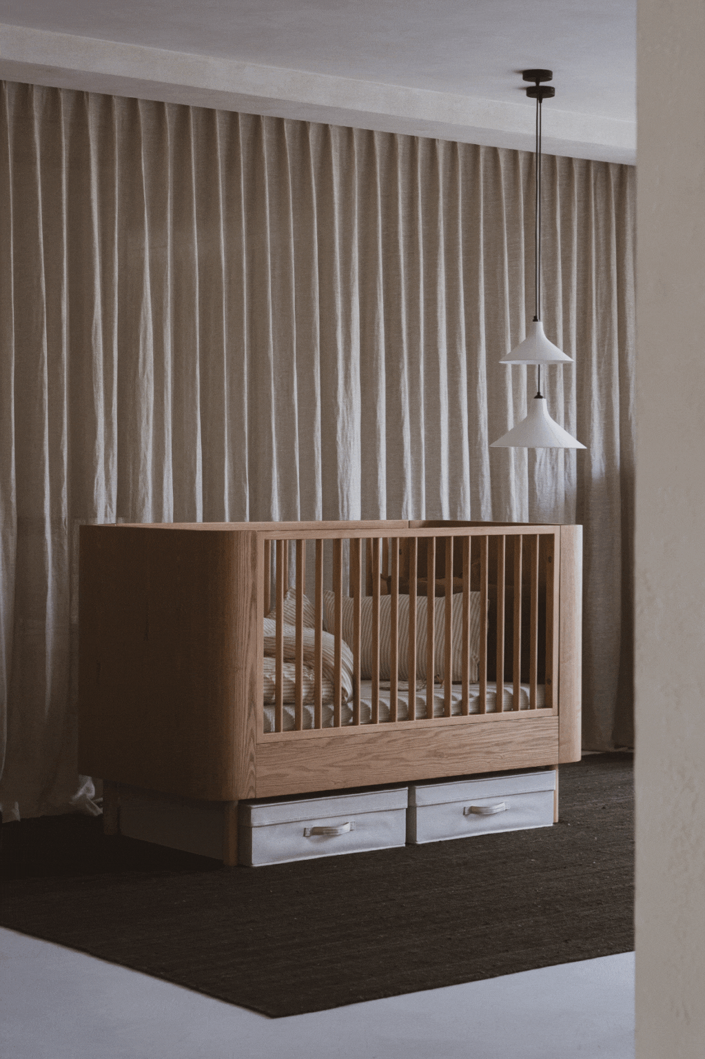 Bettschublade / Aufbewahrungsbox 59 x 70 cm für Quax Babybetten 140 x 70 cm