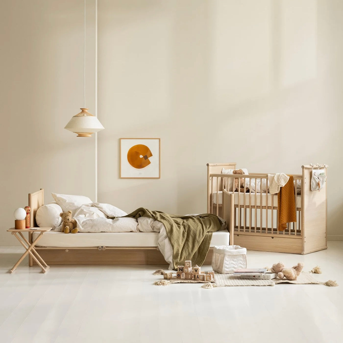 Camp Novel 2in1 Babybett 60x120cm &amp; Bett 120x200 cm, Eiche