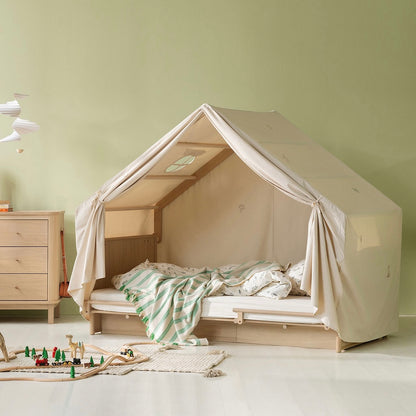 Camp Novel 2in1 Babybett 60x120cm &amp; Bett 120x200 cm, Eiche