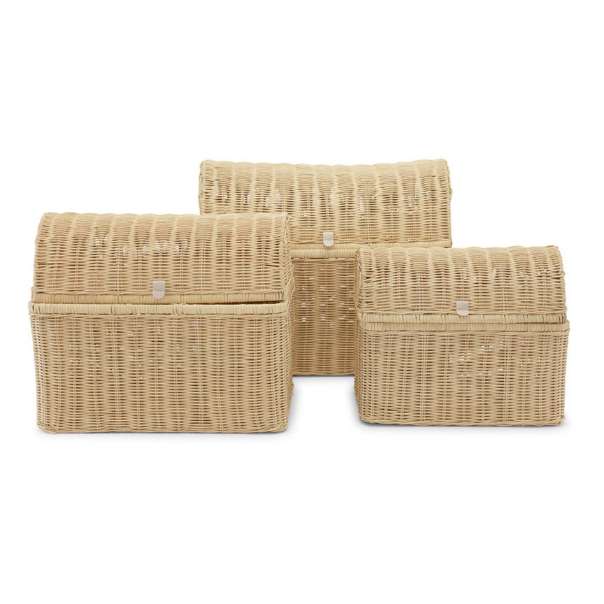 Aufbewahrungskorb &quot;Raffia&quot; 3er Set - Straw - little something