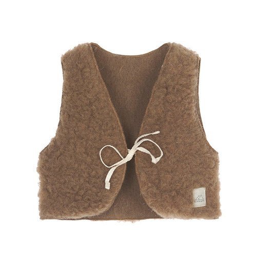 Baby - Weste &quot;Bodywarmer&quot; aus Wolle - braun (sand) - Größe 62 - 68 - little something