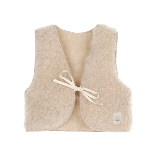 Baby - Weste "Bodywarmer" aus Wolle - naturel - little something