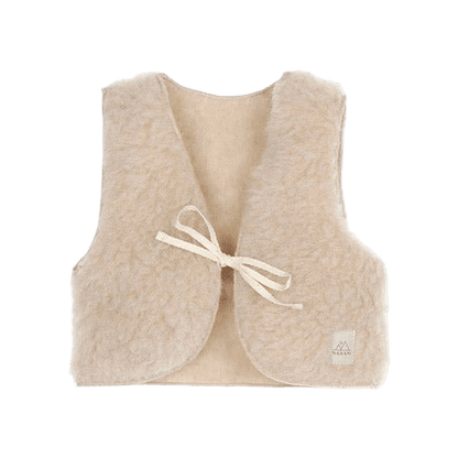 Baby - Weste "Bodywarmer" aus Wolle - naturel - little something