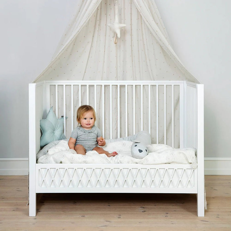 Babybett 60x120cm "Harlequin" White - little something