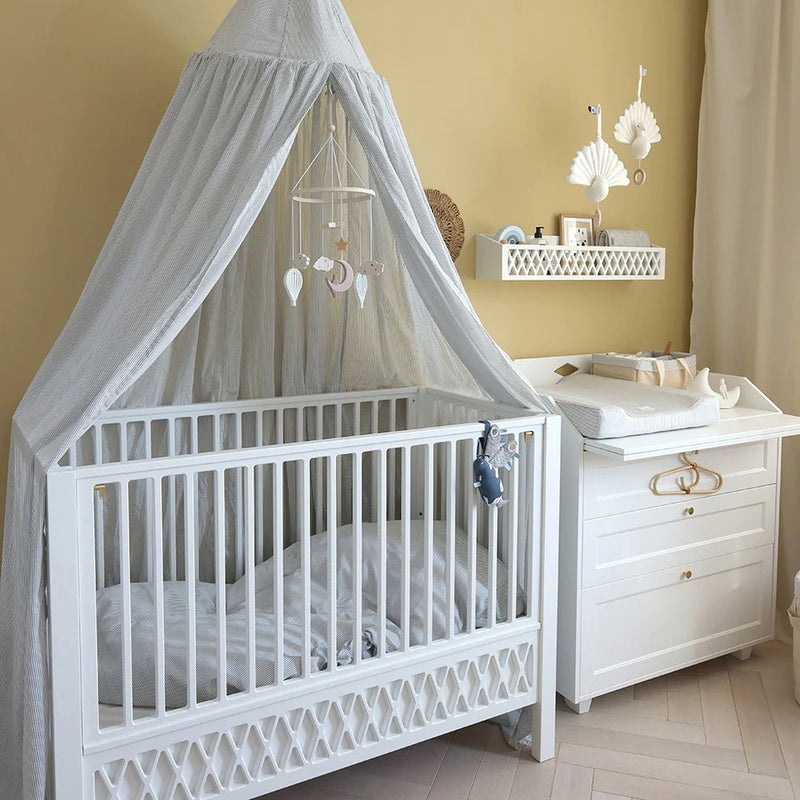 Babybett 60x120cm "Harlequin" White - little something