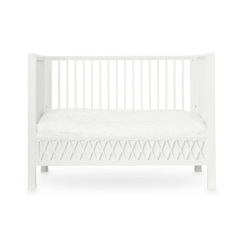 Babybett 60x120cm "Harlequin" White - little something