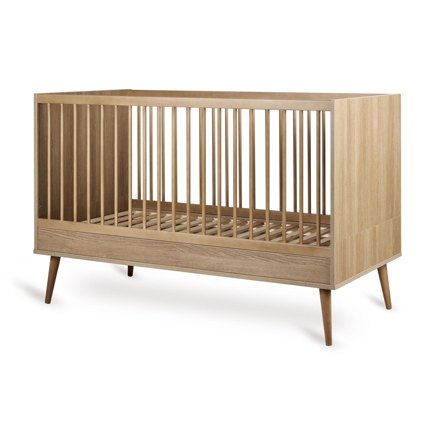 Babybett Flow - Honey Ash 140x70cm (inkl. Umbaumöglichkeit in ein Kinderbett 140x70cm) - little something