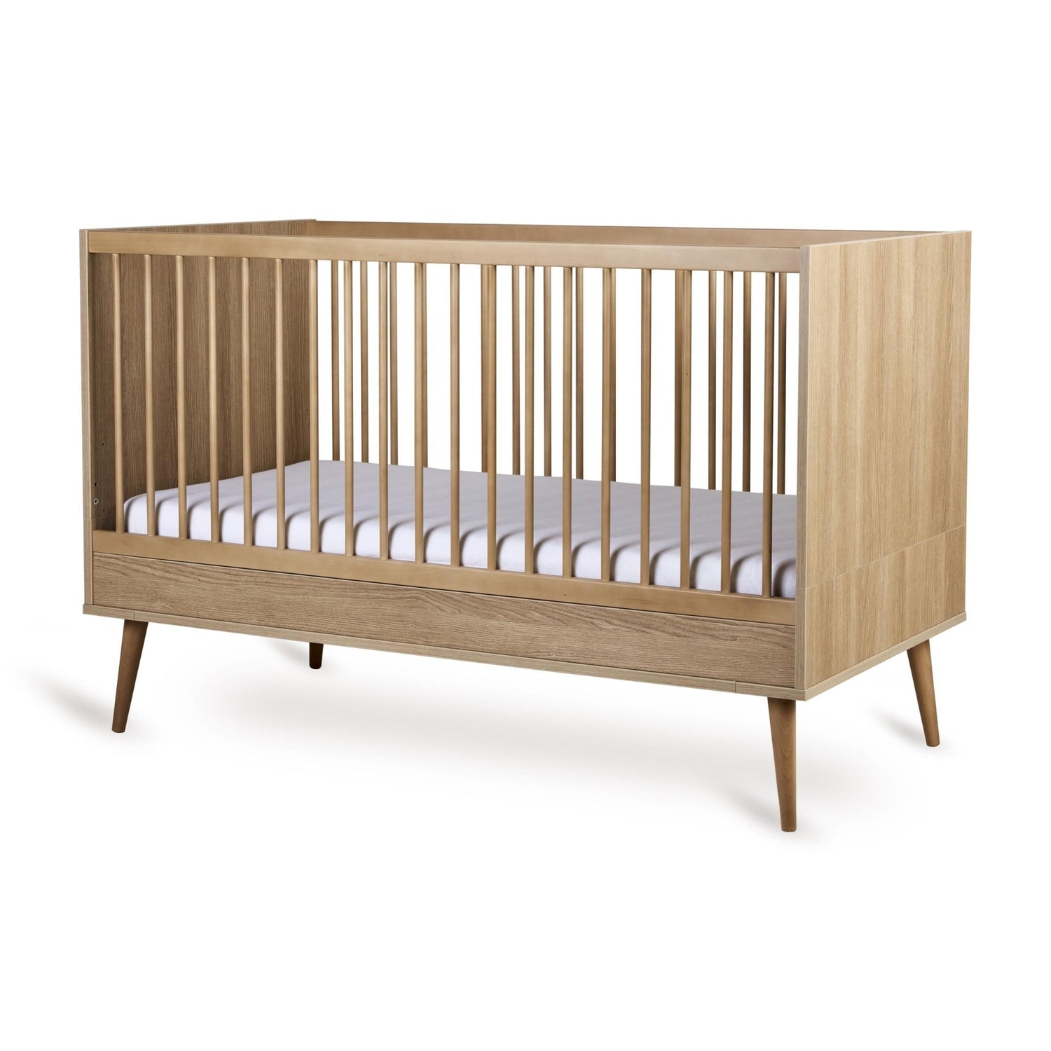 Babybett Flow - Honey Ash 140x70cm (inkl. Umbaumöglichkeit in ein Kinderbett 140x70cm) - little something