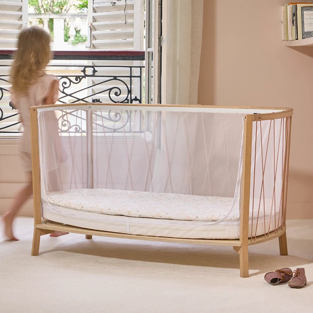 Babybett &quot;KIMI&quot; Rosenholz (umbaubar in ein offenes Babybett) - little something