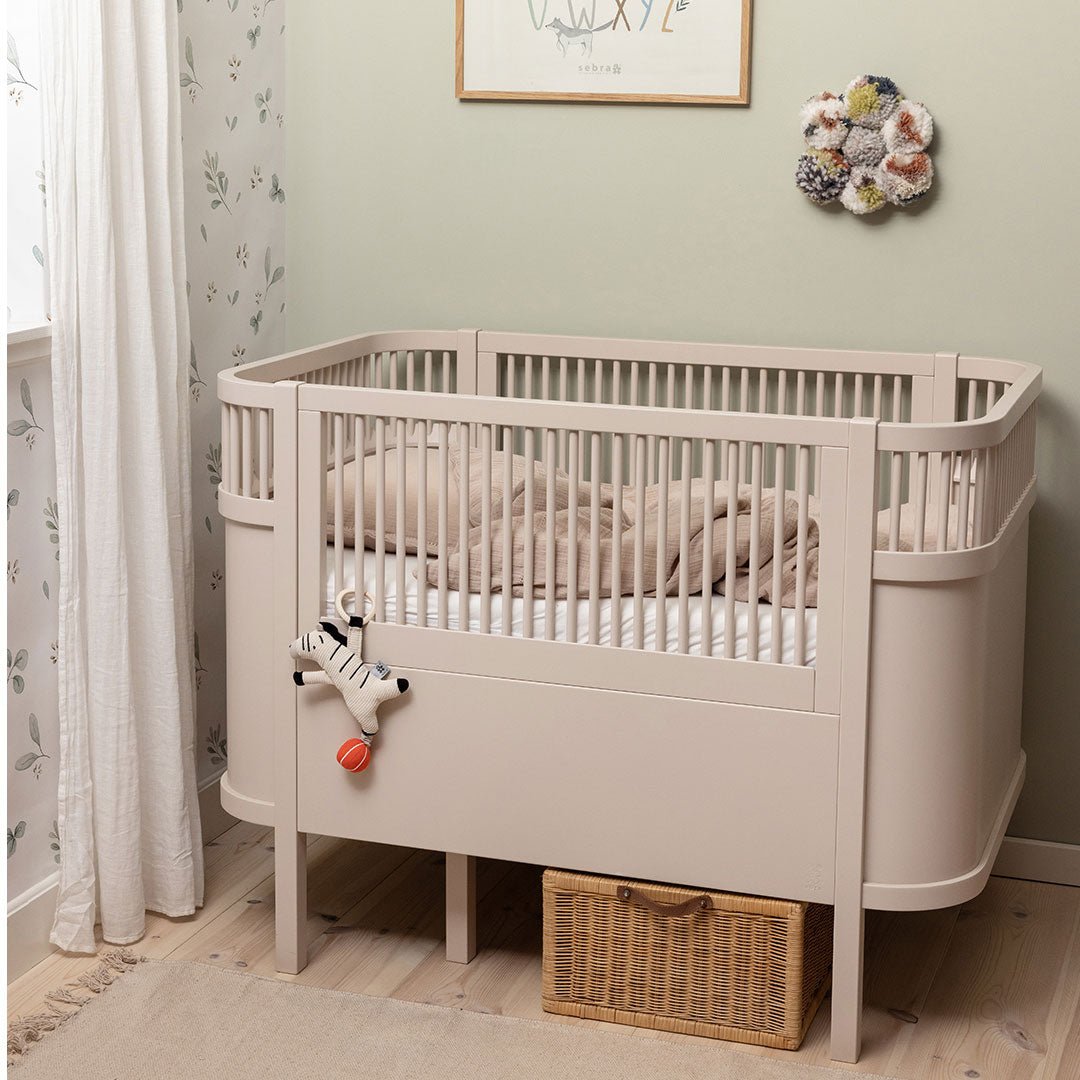 Babybett Sebra (inkl. Umbaumöglichkeit in ein Kinderbett) - Birchbark Rose - little something