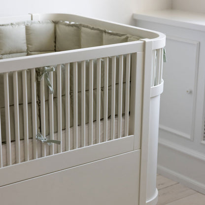 Babybett Sebra (inkl. Umbaumöglichkeit in ein Kinderbett) - Classic White - little something