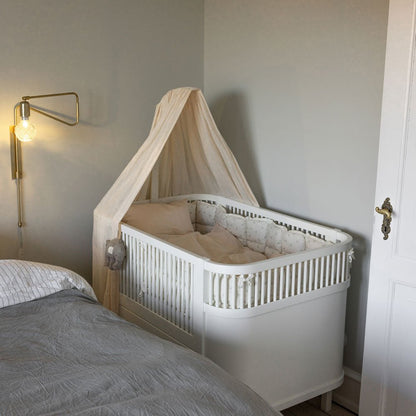 Babybett Sebra (inkl. Umbaumöglichkeit in ein Kinderbett) - Classic White - little something