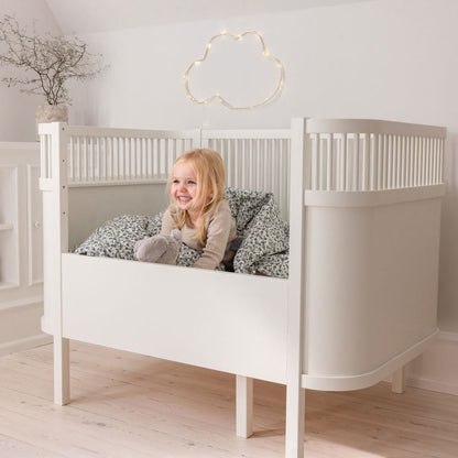 Babybett Sebra (inkl. Umbaumöglichkeit in ein Kinderbett) - Classic White - little something