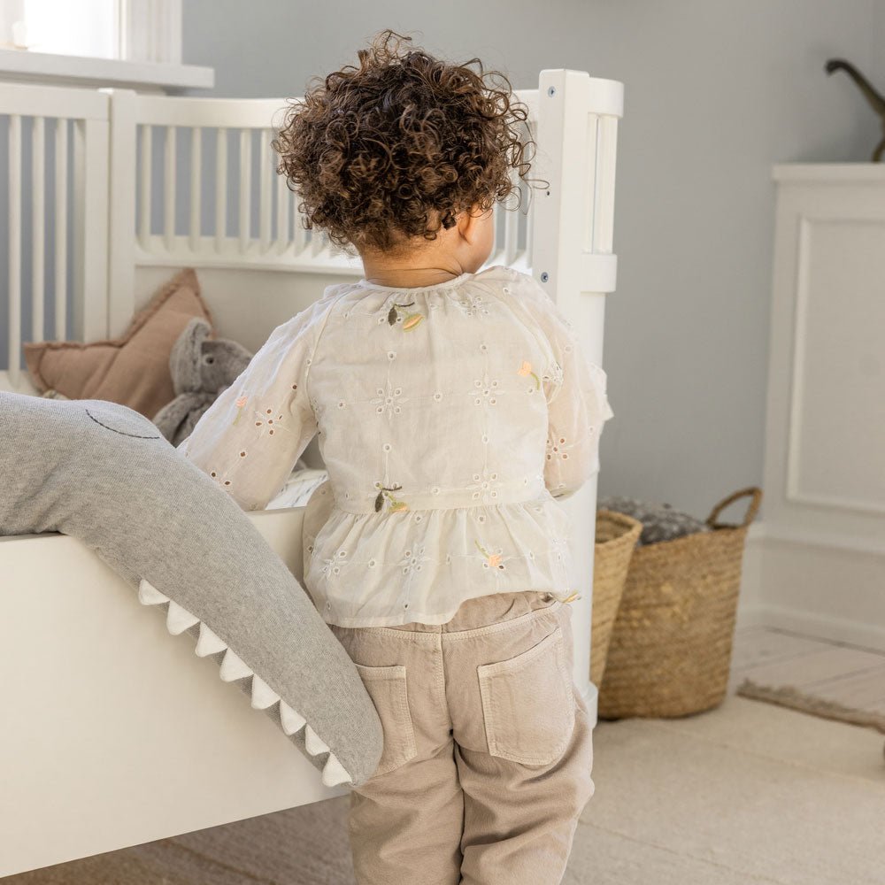 Babybett Sebra (inkl. Umbaumöglichkeit in ein Kinderbett) - Classic White - little something