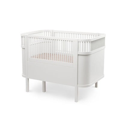Babybett Sebra (inkl. Umbaumöglichkeit in ein Kinderbett) - Classic White - little something