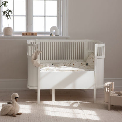Babybett Sebra (inkl. Umbaumöglichkeit in ein Kinderbett) - Classic White - little something