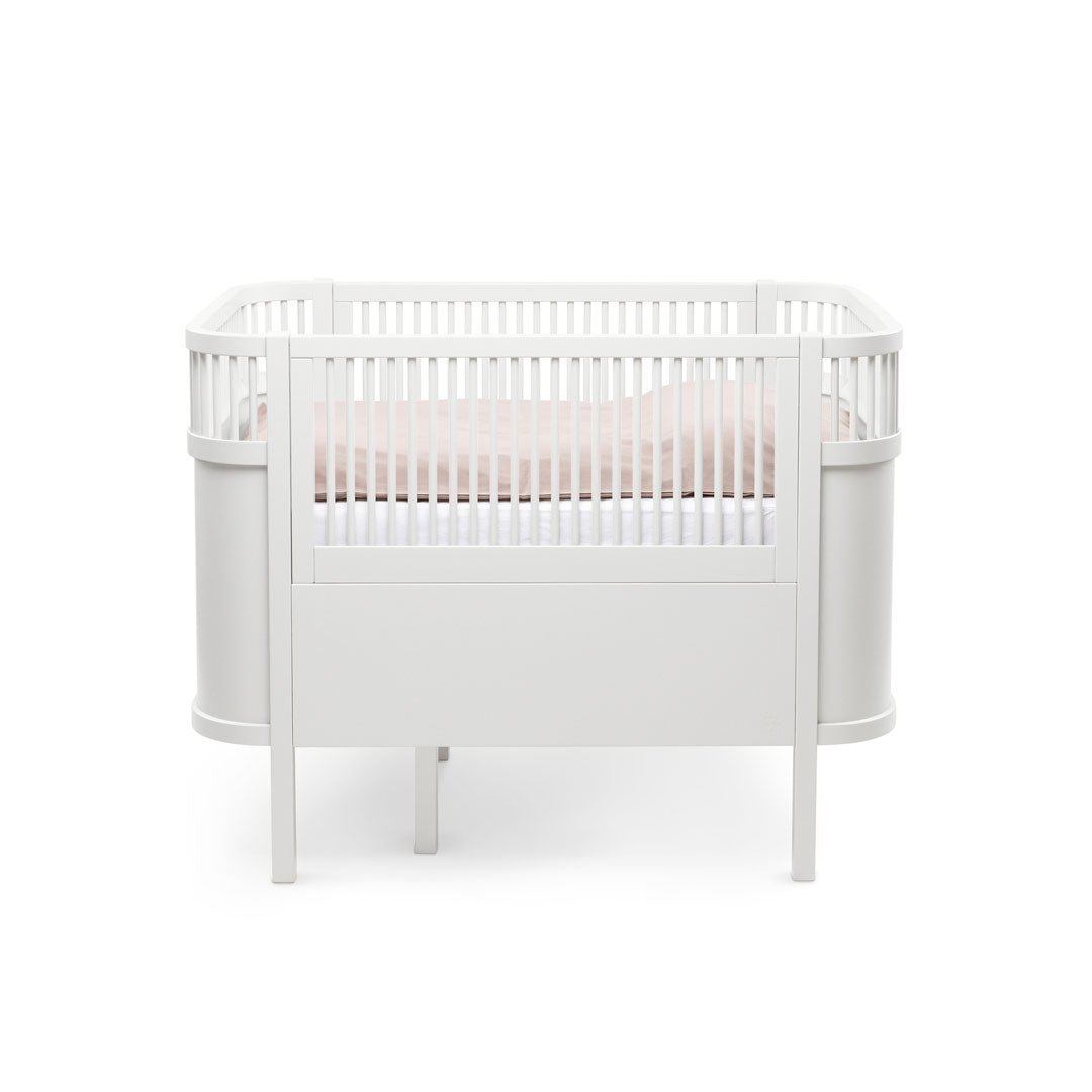 Babybett Sebra (inkl. Umbaumöglichkeit in ein Kinderbett) - Classic White - little something