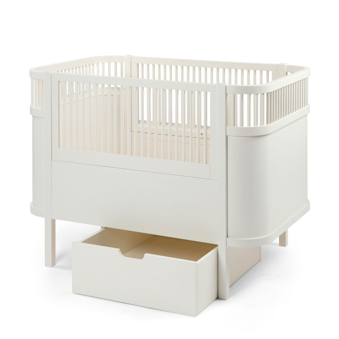 Babybett Sebra (inkl. Umbaumöglichkeit in ein Kinderbett) - Classic White - little something