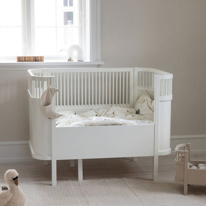 Babybett Sebra (inkl. Umbaumöglichkeit in ein Kinderbett) - Classic White - little something