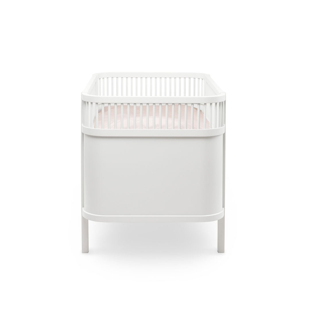 Babybett Sebra (inkl. Umbaumöglichkeit in ein Kinderbett) - Classic White - little something