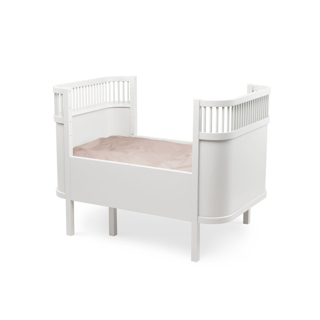 Babybett Sebra (inkl. Umbaumöglichkeit in ein Kinderbett) - Classic White - little something