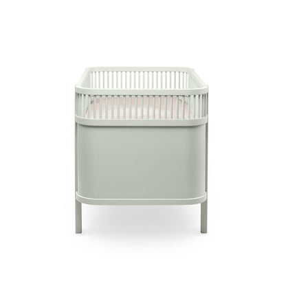 Babybett Sebra (inkl. Umbaumöglichkeit in ein Kinderbett) - Mist Green - little something