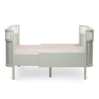Babybett Sebra (inkl. Umbaumöglichkeit in ein Kinderbett) - Mist Green - little something