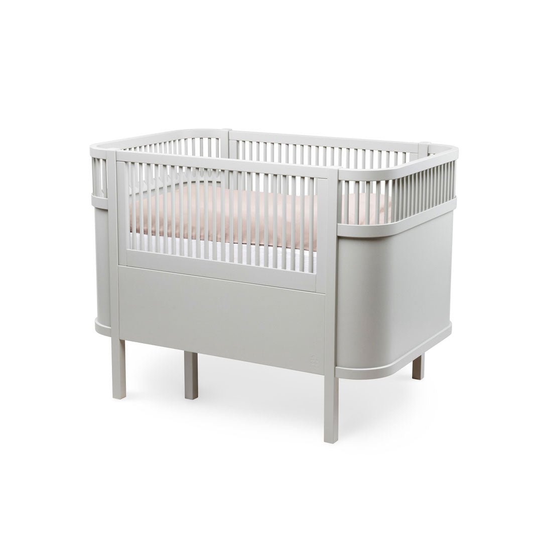 Babybett Sebra (inkl. Umbaumöglichkeit in ein Kinderbett) - Stone Grey - little something