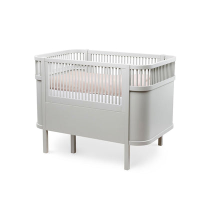 Babybett Sebra (inkl. Umbaumöglichkeit in ein Kinderbett) - Stone Grey - little something