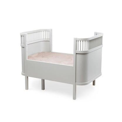 Babybett Sebra (inkl. Umbaumöglichkeit in ein Kinderbett) - Stone Grey - little something