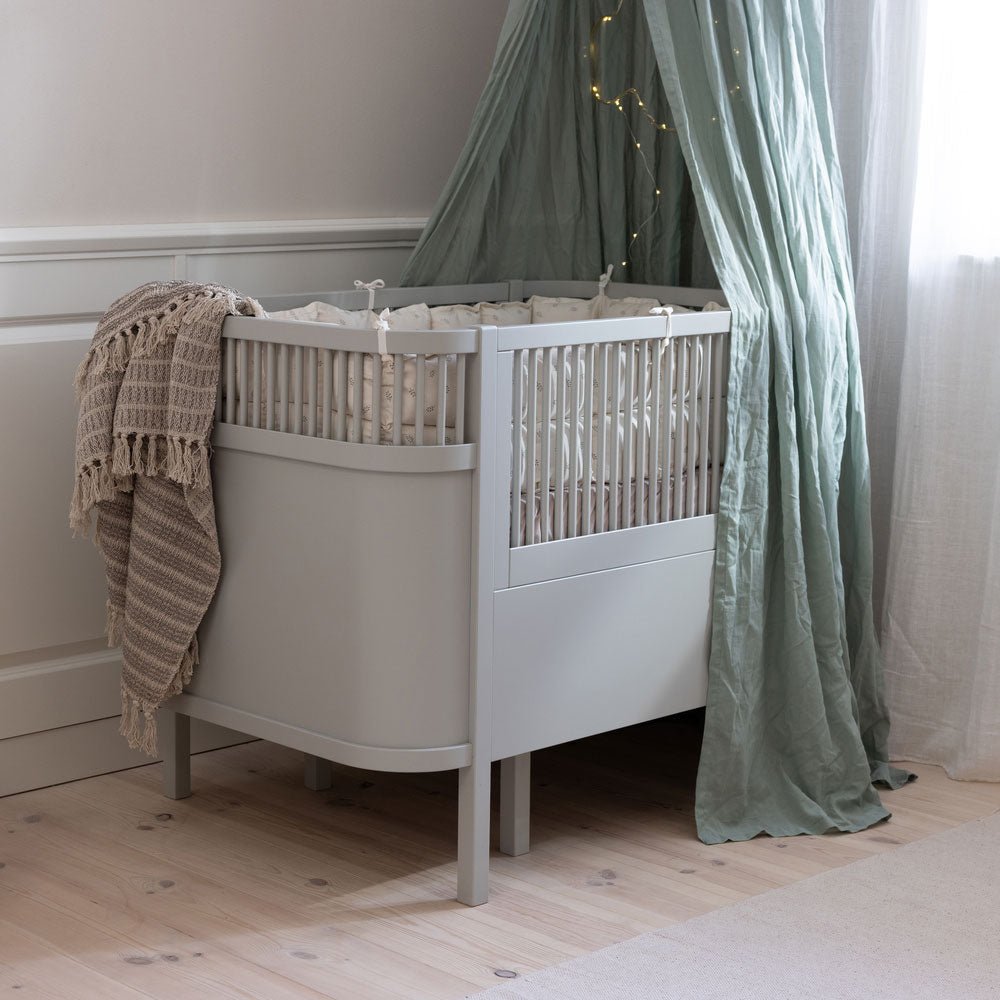 Babybett Sebra (inkl. Umbaumöglichkeit in ein Kinderbett) - Stone Grey - little something