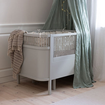 Babybett Sebra (inkl. Umbaumöglichkeit in ein Kinderbett) - Stone Grey - little something