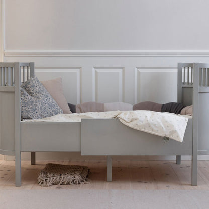 Babybett Sebra (inkl. Umbaumöglichkeit in ein Kinderbett) - Stone Grey - little something