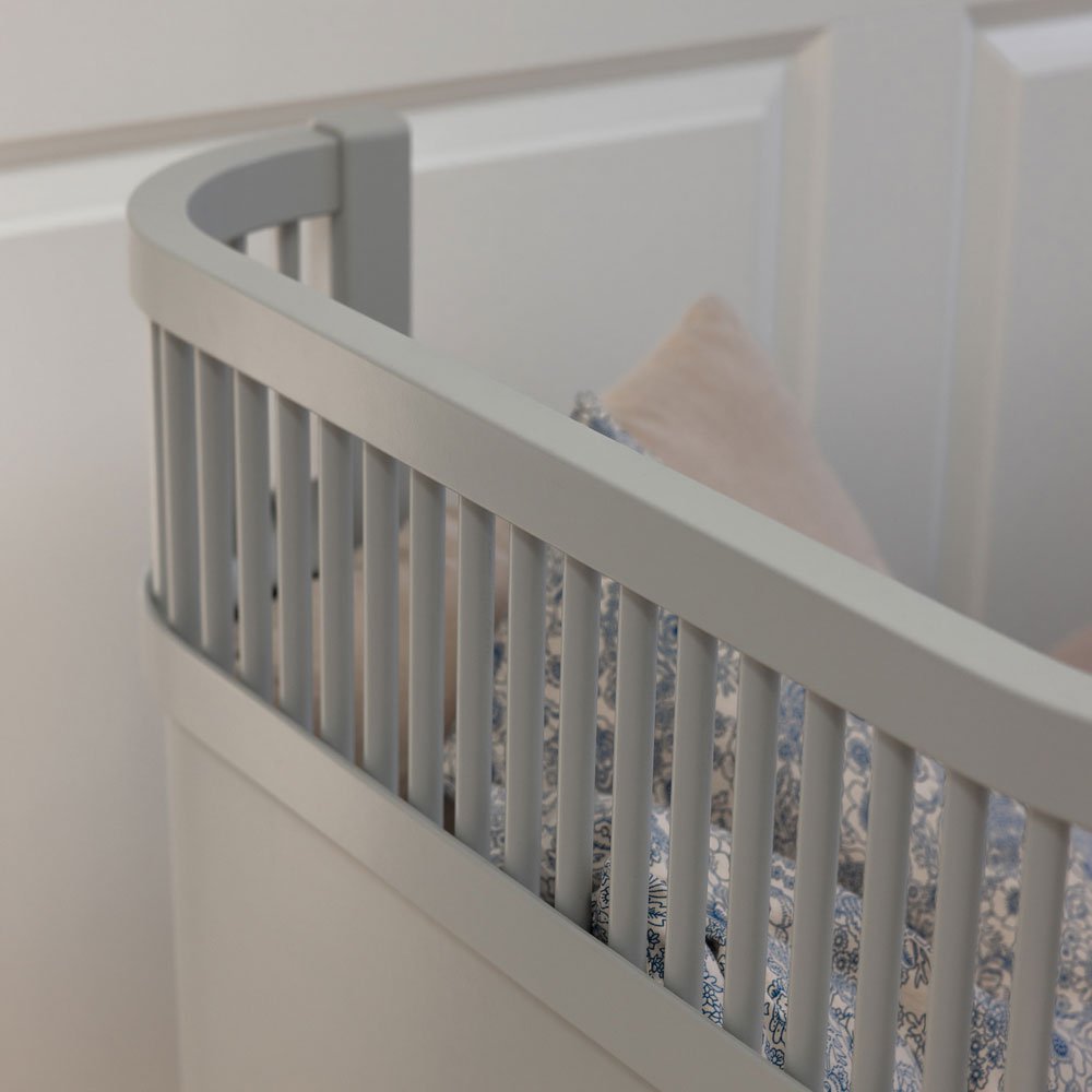 Babybett Sebra (inkl. Umbaumöglichkeit in ein Kinderbett) - Stone Grey - little something