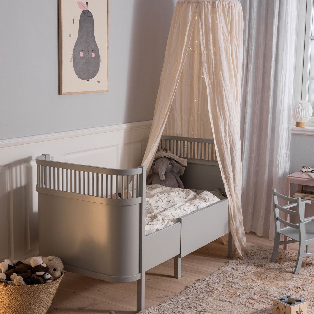 Babybett Sebra (inkl. Umbaumöglichkeit in ein Kinderbett) - Stone Grey - little something