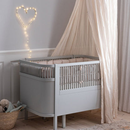 Babybett Sebra (inkl. Umbaumöglichkeit in ein Kinderbett) - Stone Grey - little something