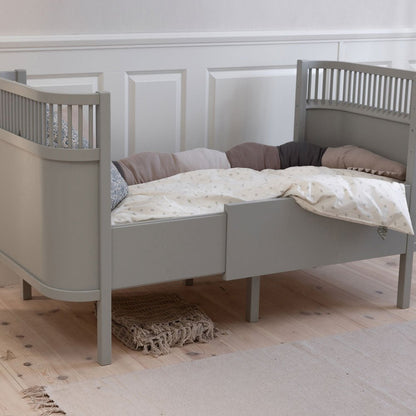 Babybett Sebra (inkl. Umbaumöglichkeit in ein Kinderbett) - Stone Grey - little something