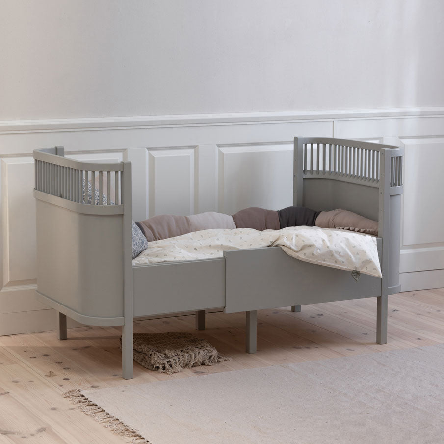 Babybett Sebra (inkl. Umbaumöglichkeit in ein Kinderbett) - Stone Grey - little something